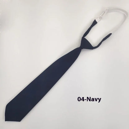 Men's navy blue cotton bow tie with arrow style shape on a white background.
