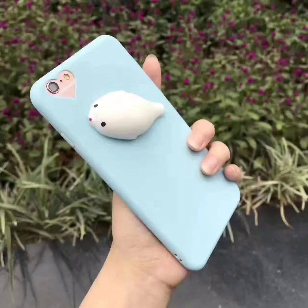 3D cartoon cat design silicone phone case for iPhone with soft TPU construction