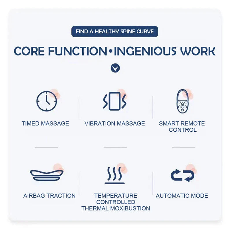 Luxury Waist Relaxation Massager with Airbag Stretching, Soothing Heat, and Vibration Massage Functions