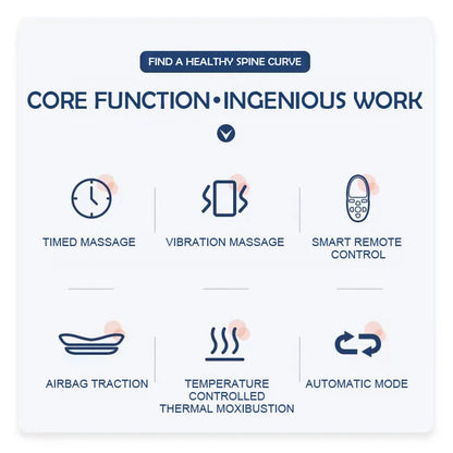 Luxury Waist Relaxation Massager with Airbag Stretching, Soothing Heat, and Vibration Massage Functions