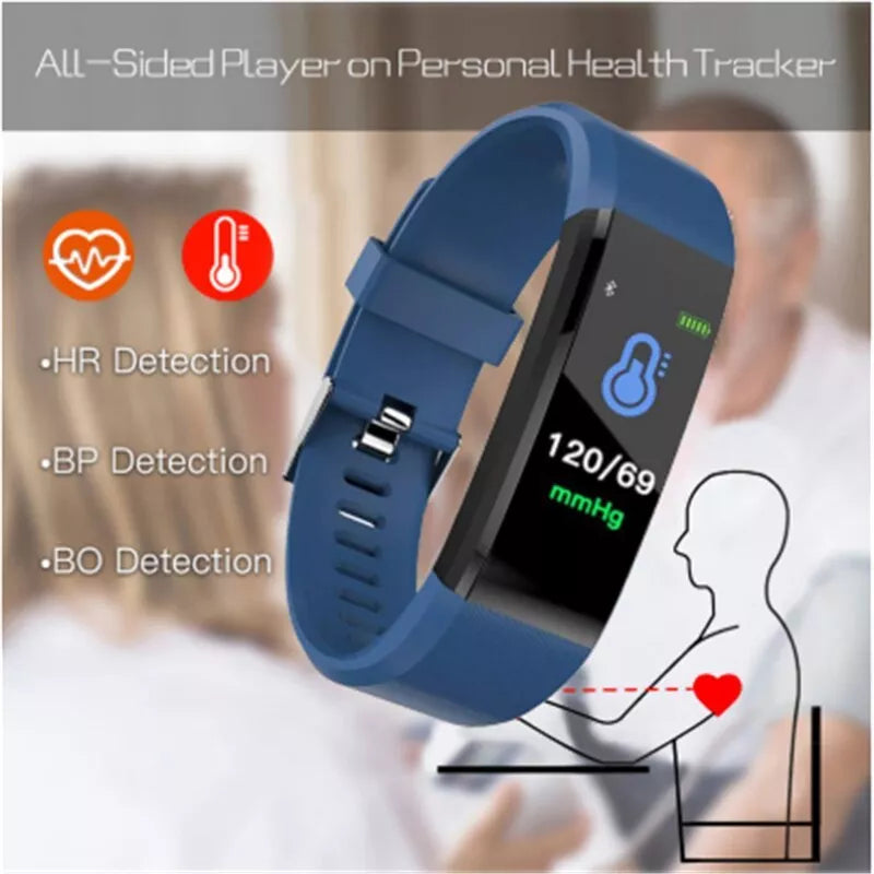 115plus Smart Band fitness tracker with heart rate monitor and color screen