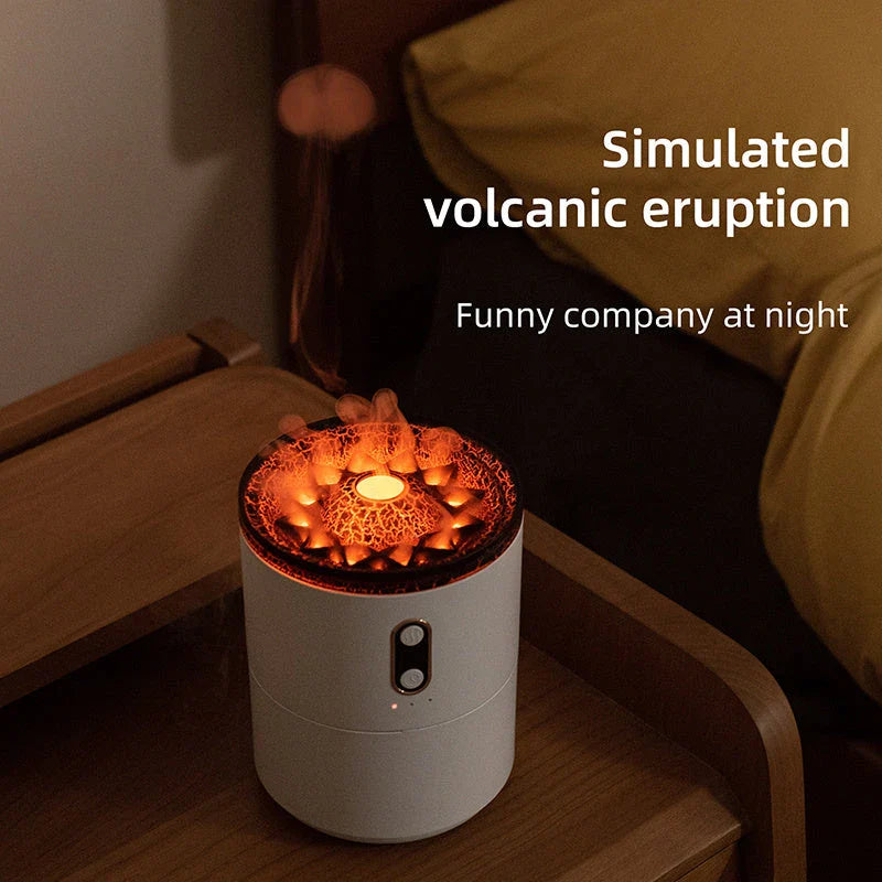 Volcanic Aroma Diffuser with Jellyfish-Inspired Design, Dispersing Essential Oil Fragrance and Emitting Soothing Night Light