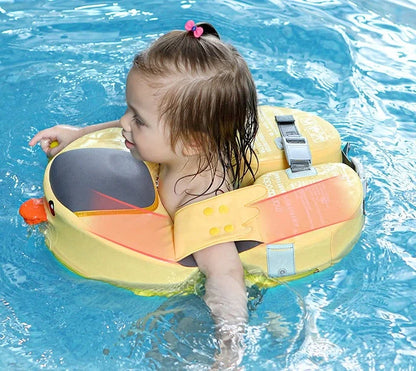 Duckling Underarm Swimming Ring for toddlers in yellow, safe and airtight design