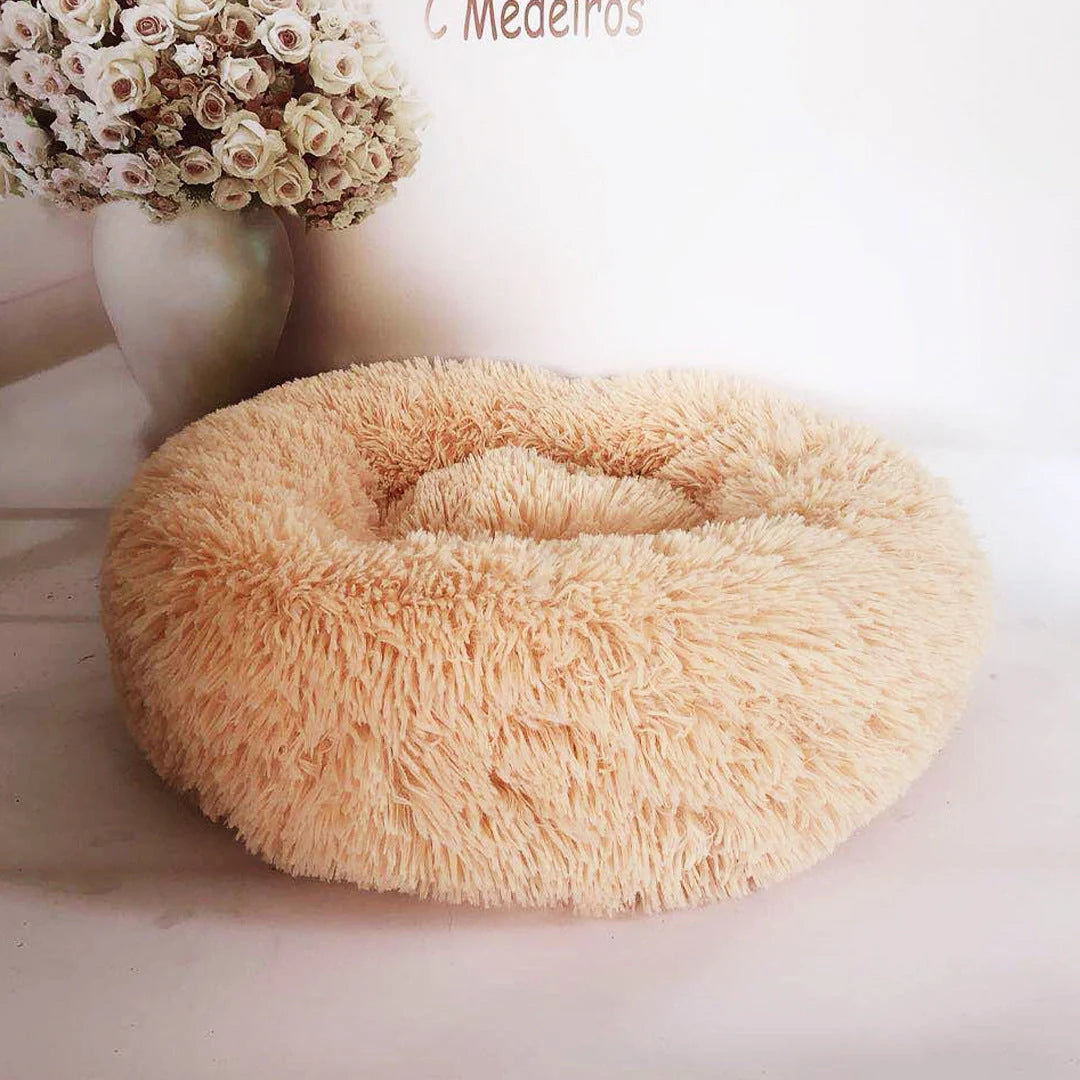 Cozy plush pet nest in various colors and sizes for ultimate pet comfort