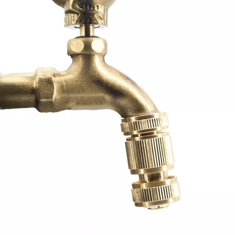 Brass animal garden faucet for outdoor watering in various colors