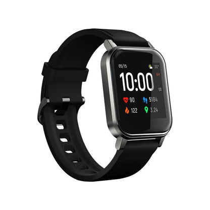 Black waterproof smart bracelet with 1.4-inch screen on a silicone wrist strap.