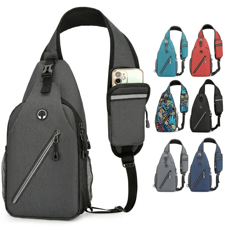 Durable men's shoulder bag made of high-quality Oxford cloth, featuring a spacious design with multiple compartments and an adjustable crossbody strap for hands-free convenience.