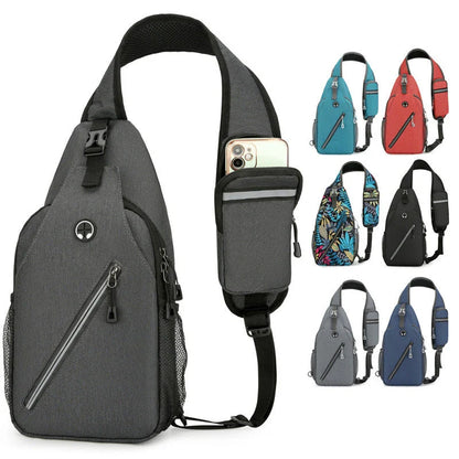 Durable men's shoulder bag made of high-quality Oxford cloth, featuring a spacious design with multiple compartments and an adjustable crossbody strap for hands-free convenience.