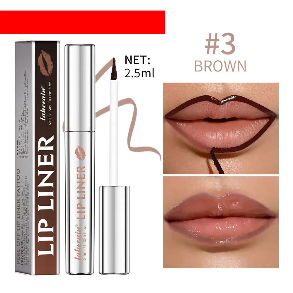 Matte finish pointed toe lip liner with precision tip in four colour options