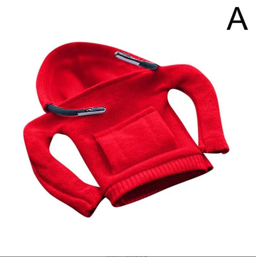 Gear shift knob hoodie cover in cloth material, universal 13x8cm size for manual or automatic cars