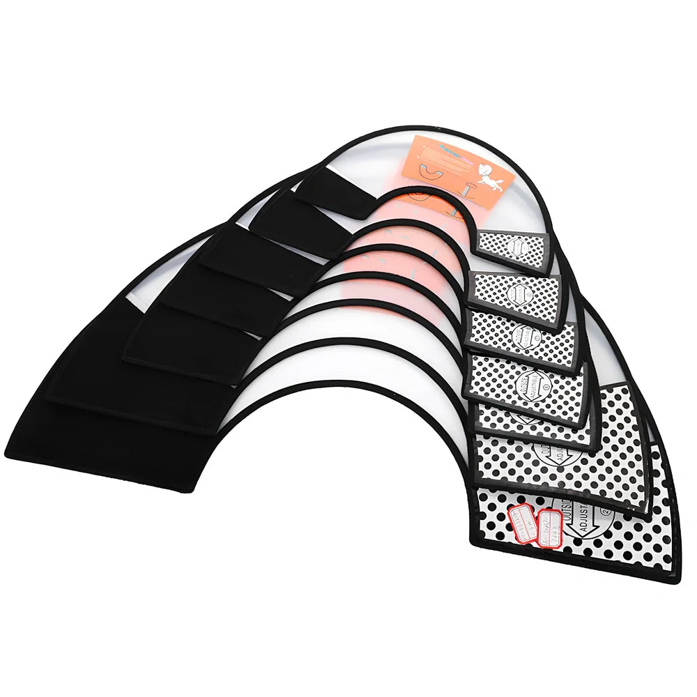 Orange Brebo anti-eating dog collar with Chinese styling and adjustable sizing from 13-42cm circumference