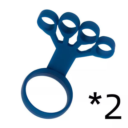 Silicone Wrist Tensioner for finger and wrist strength exercises in black, gray, and sapphire blue