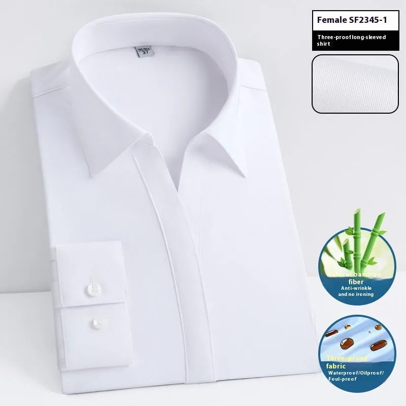 Men's slim fit bamboo short sleeve shirt with square collar in a solid colour