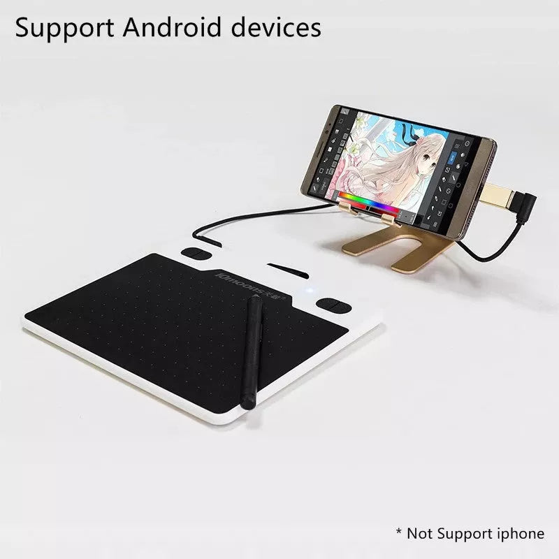 Ultralight graphic tablet with battery-free pen for Apple and other devices