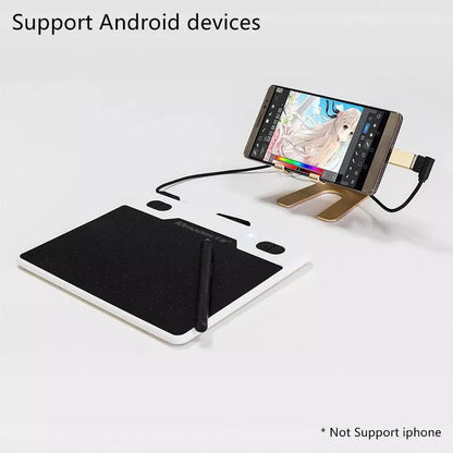 Ultralight graphic tablet with battery-free pen for Apple and other devices