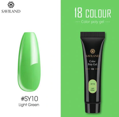 15g colored crystal nail extension glue with UV protection in various colors