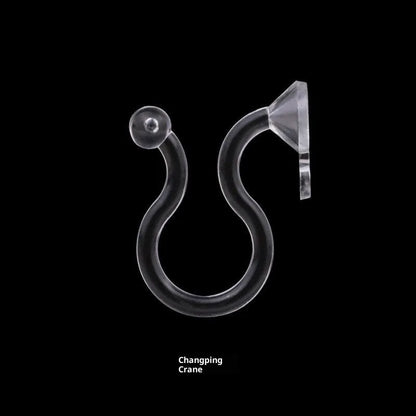 Transparent U-shaped plastic resin ear clip converter for stud earrings, unisex, single piece