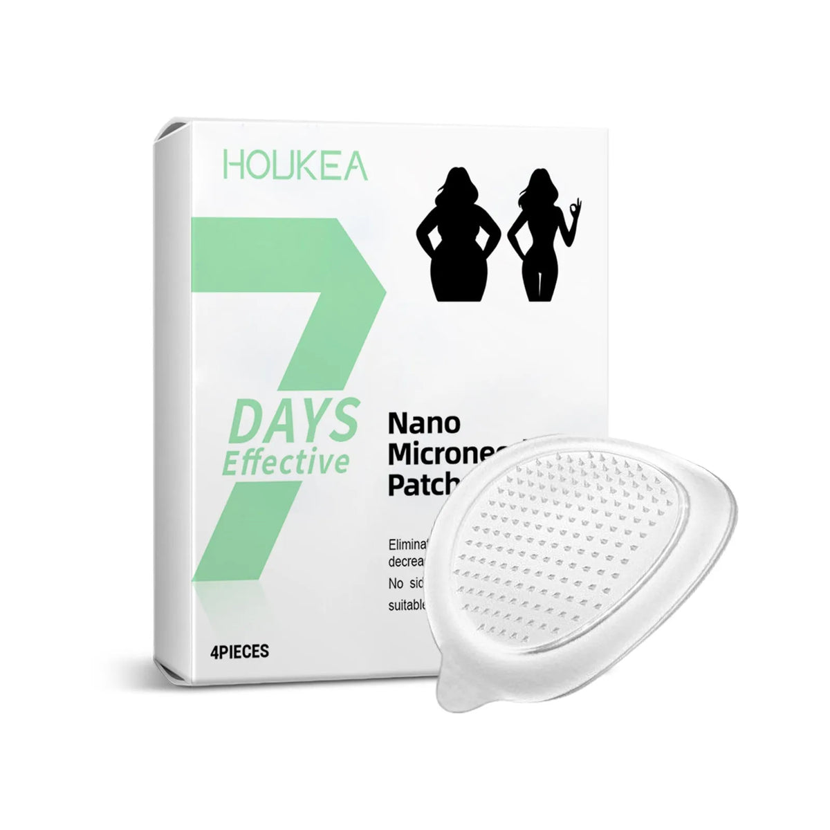 Pack of four slimming nano microneedle stickers with ginger and mugwort formulation