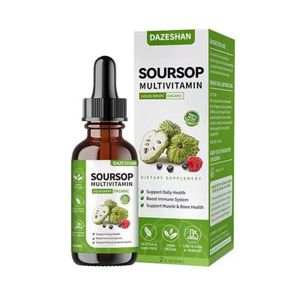 60ml glass bottle of natural green liquid chlorophyll drops for intestinal care and body odour support.