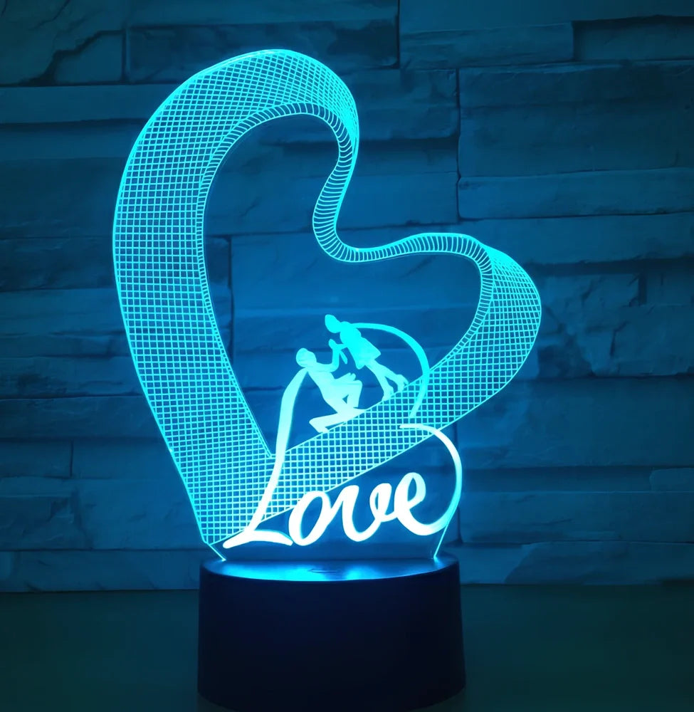 LED night light with touch controls, remote, and seven colour options on 87x87x42mm base