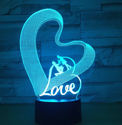 LED night light with touch controls, remote, and seven colour options on 87x87x42mm base