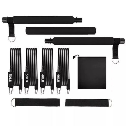 Home Yoga Pull Back Trainer in black, purple, and pink, 40cm metal foam fitness tool