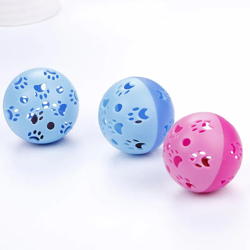 Pethome hollow plastic cat toy ball, 5cm diameter, 20g, in pink or blue