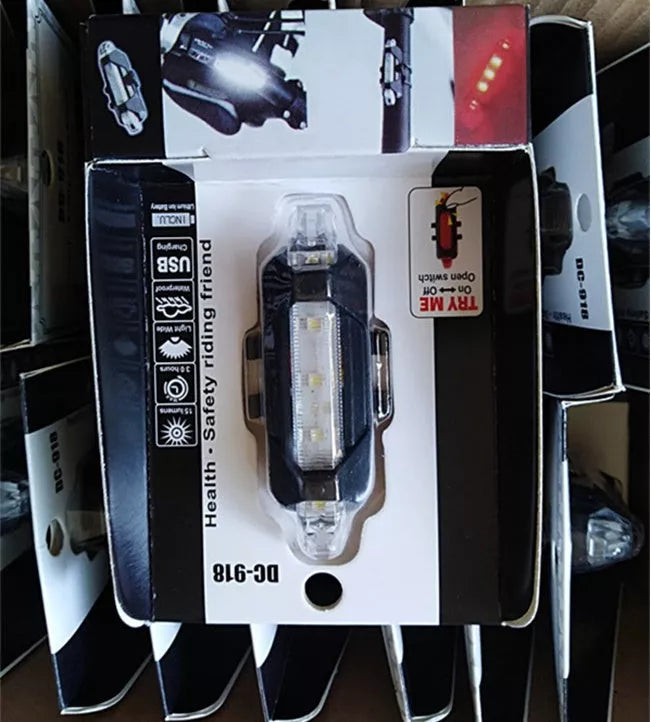 Waterproof mountain bike LED warning lights with quick-release design