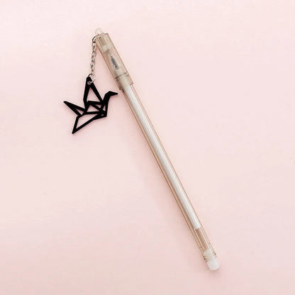 Decorative gel pen with rabbit pendant charm and 0.38mm fine tip