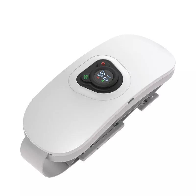 Stomach Band Vibratory Heating Massager with digital display and adjustable settings