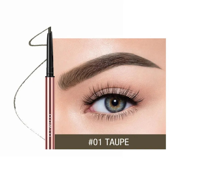 Eyebrow make-up pencil with 0.7cm slim tip in six shades for natural brow definition