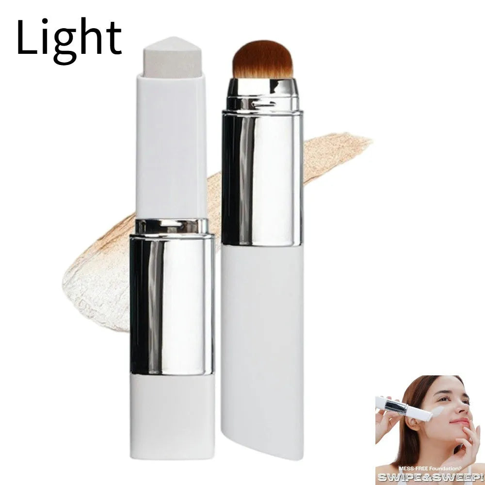 Blanc Cover Cream Stick V foundation brush with removable brush head in light colour