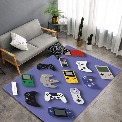 Rectangular polyester cartoon mat measuring 99.1x152.4cm with machine-woven construction