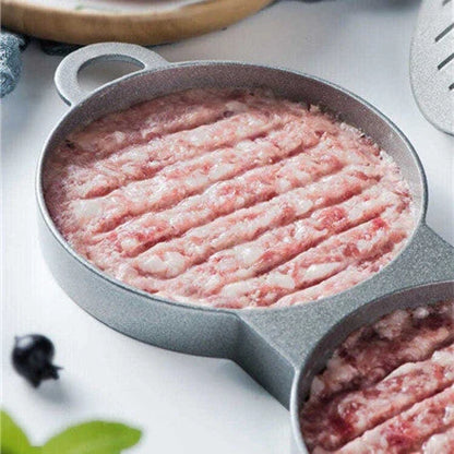 Aluminum alloy round burger press for making uniform patties