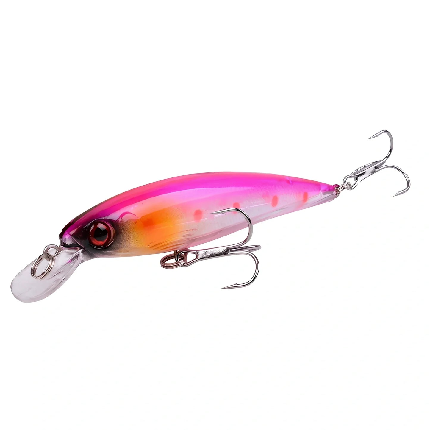 13.8g fishing lure with 11cm length showing diving lip and No. 6 hook