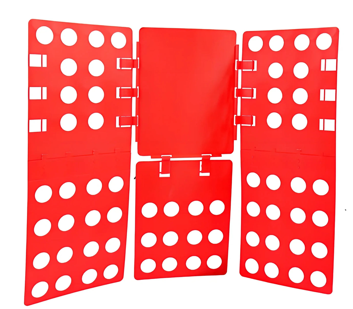 Adjustable clothes folding board showing 40x48cm and 68x57cm sizes with PP+PE construction