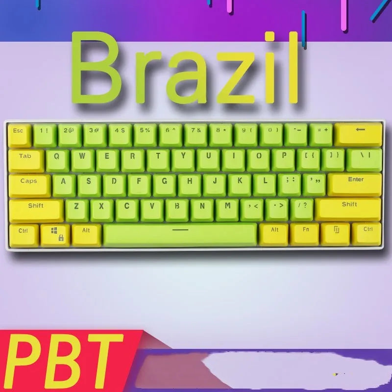 PBT transparent keycap set with matte texture and OEM height for RK61, GANSS ALT61, GH60 and I610T keyboards