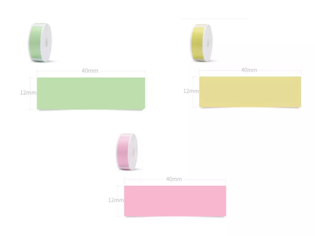 Pure color label thermal paper rolls for home and office organization