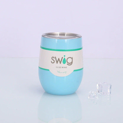 Swig Eggshell Cup - 12oz Stainless Steel Insulated Wine Tumbler with Variety of Color Options