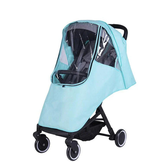 Cozy and waterproof baby stroller cover made of high-quality linen fabric, providing all-weather protection for your little one