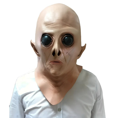 UFO alien Halloween mask with adjustable 26-42cm sizing and vinyl construction