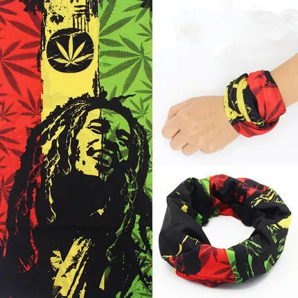 Polyester sports bandana for cycling and sun protection in various patterns