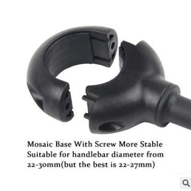 Black metal bicycle rearview mirror with hose clamp adjustment mounted on helmet, two-pack configuration