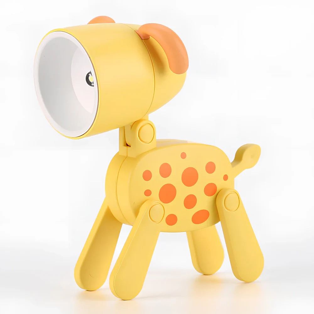 Hand-made mini night lamp with cartoon animal design in blue, measuring 33x55x80mm