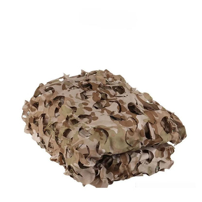 Camouflage netting set showing different patterns for military and civilian use with UV protection