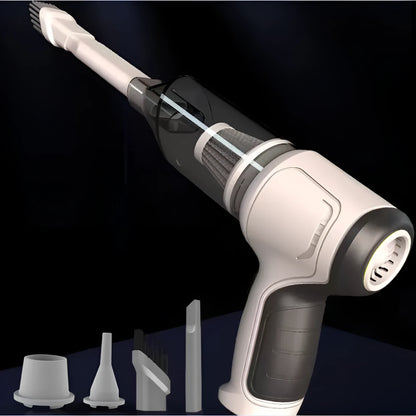 Brushless gold style wireless handheld car and pet vacuum cleaner with 200ml dust bucket.