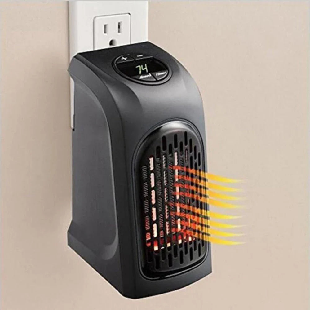 Cozy Electric Space Heater with Ceramic Heating Element, Adjustable Thermostat, and Timer for Home, Office, and Camping Use