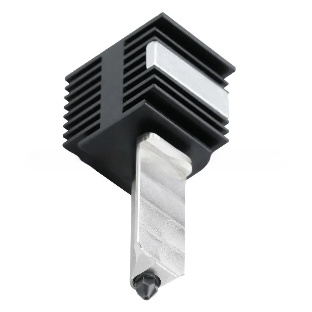 Hardened steel hot end nozzle assembly with black silicone sleeve for Bambu Lab A1 Mini 3D printer