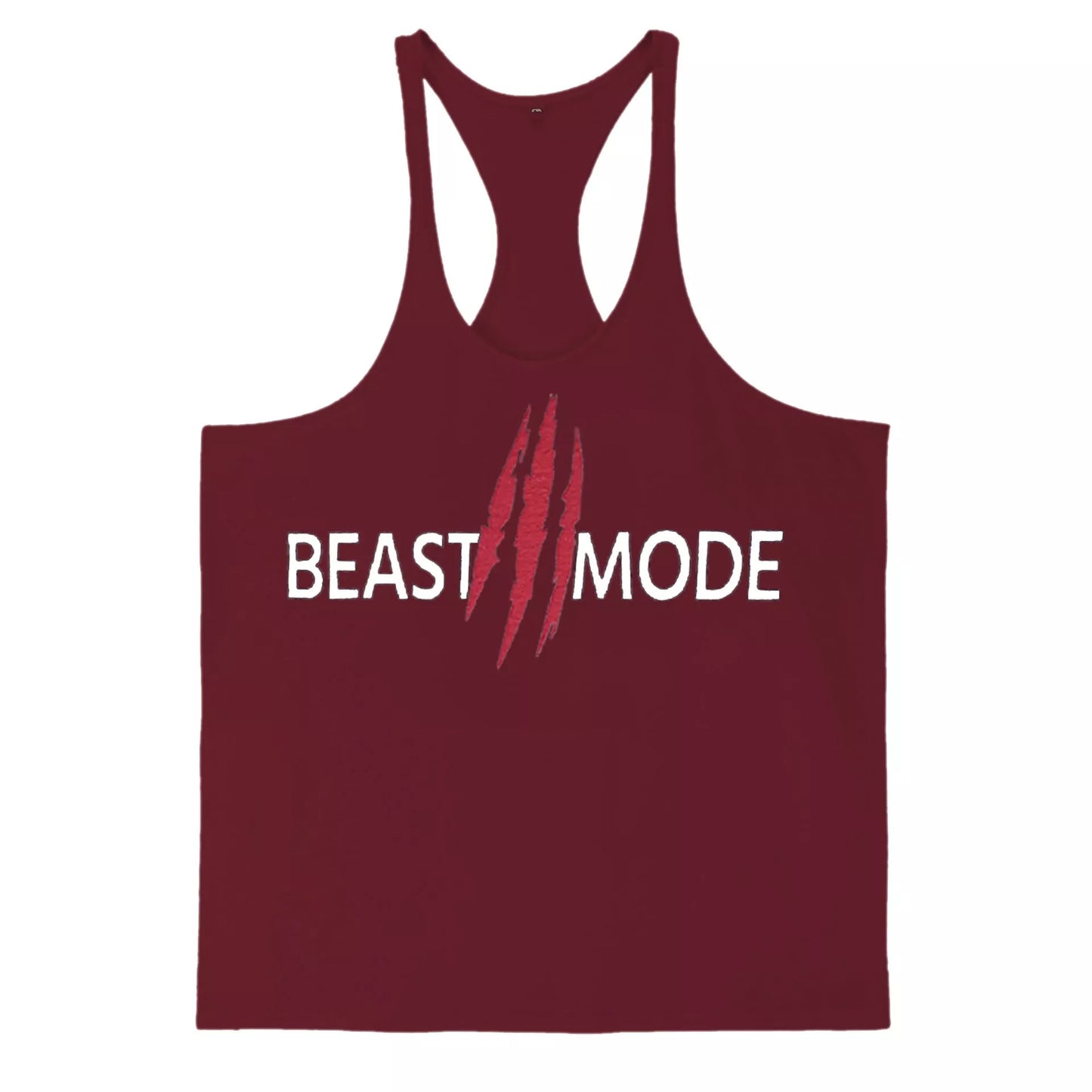 Men's cotton I-print halter vest for summer fitness in various colors