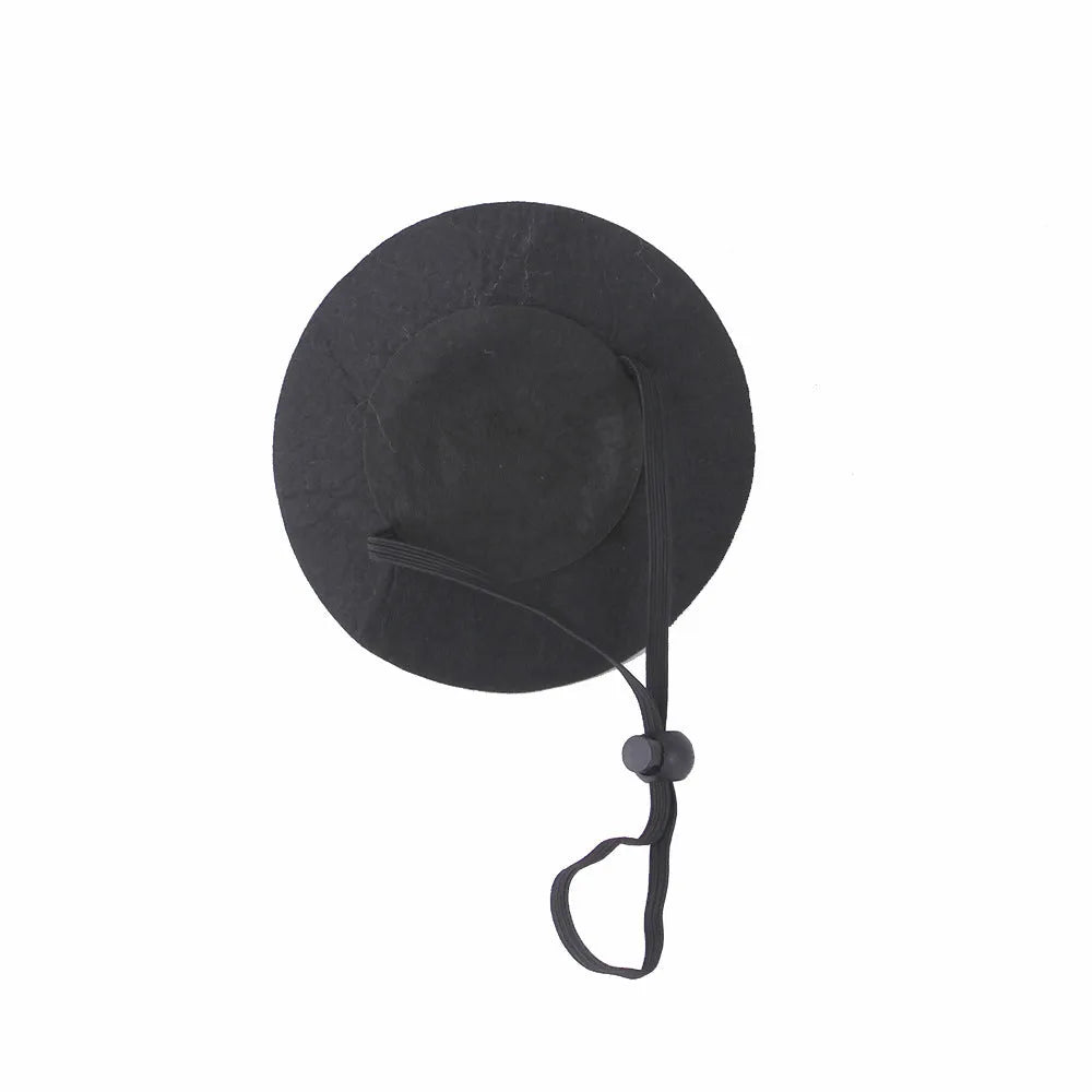 Halloween pumpkin design cloth hat for cats with embossed decorative details